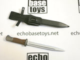 Dragon Models Loose 1/6th Scale WWII German Bayonet (DB wood grip) w/frog (Black) #DRL1-X106