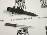 Dragon Models Loose 1/6th Scale WWII German Bayonet (DB wood grip) w/frog (Black) #DRL1-X106