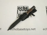 Dragon Models Loose 1/6th Scale WWII German Bayonet (DB wood grip) w/frog (Black) #DRL1-X106