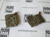 Dragon Models Loose 1/6th Scale WWII German MP40 Ammo Pouches (Set) Green "cloth" (Brown) straps #DRL1-P122