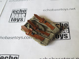 Dragon Models Loose 1/6th Scale WWII German MP40 Ammo Pouches (Set) Green "cloth" (Brown) straps #DRL1-P122