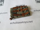 Dragon Models Loose 1/6th Scale WWII German MP40 Ammo Pouch (right side) Green "cloth" (Brown) straps #DRL1-P121