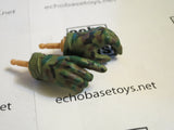 Dragon Models  Loose 1/6th Nomex Gloved Hands (Japanese Camo) Rifle Grip  #DRNB-H408