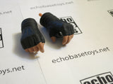 Dragon Models Loose 1/6th Hands (Black Gloved Fingerless) Long Cuff  #DRNB-H501