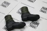 Dragon Models Loose 1/6th Scale WWII German Ankle Boots Black w/Green Gaiters - Weathered #DRL1-B229