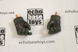 Blue Box Loose 1/6th Scale WWII US Gloved Hand Set - GI Issued Wool, Leather Palm (Pair) #BBL3-A500