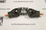 Blue Box Loose 1/6th Scale WWII US Gloved Hand Set - GI Issued Wool, Leather Palm (Pair) #BBL3-A500