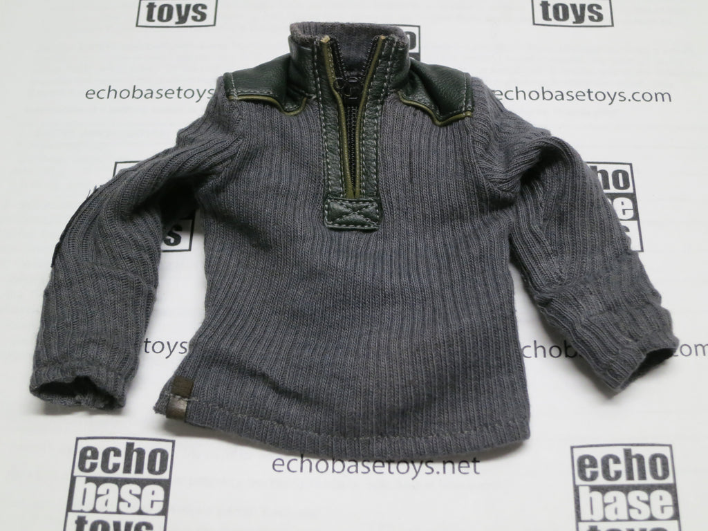 DAM Toys Loose 1/6th Sweater (Dark Grey,1/4 Zip) #DAM4-U060
