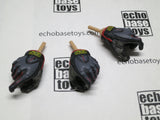 DAM Toys Loose 1/6th Gripping Gloved Hands (Pair+1,Black Mechanix) #DAMNB-H106