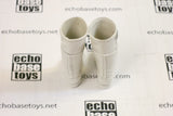 HOT TOYS 1/6th Loose Boots - Tactical Combat - Female Size (Pair,White,Inner Gaiter) #HTL9-B100