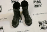 HOT TOYS 1/6th Loose Boots - Tactical Combat (Pair,Black,Side-Zip) #HTL9-B200