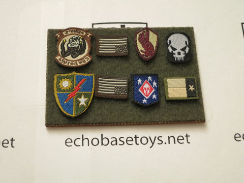 FLAG SET Loose 1/6th 75th Ranger Regiment Patches (8x) Modern Era #FSL4-A904