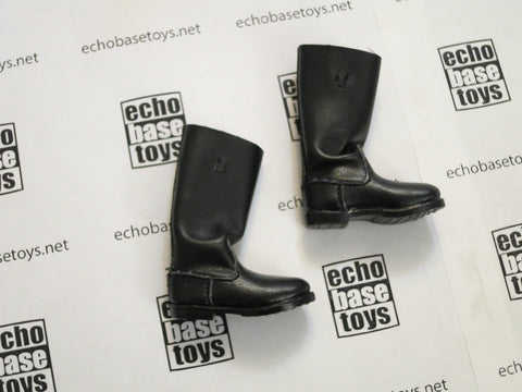 TOYS CITY Loose 1/6 WWII German Tall Boots (Black, Fabric) #TCG1-B001