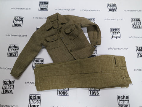 Dragon Models Loose 1/6th Scale WWII US Wool Shirt (Light Brown) & Trousers (Mustard)  #DRL3-U104