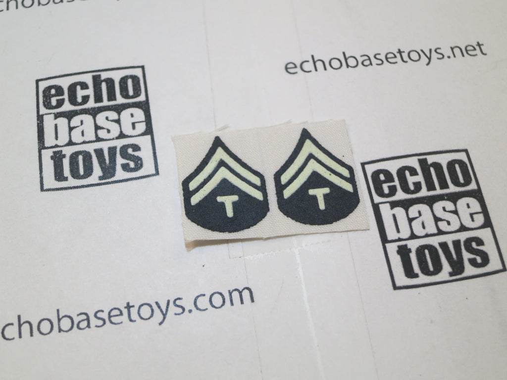 Dragon Models Loose 1/6th Scale WWII US " Technician 5th Grade " Shoulder Rank Insignia (Pair) #DRL3-A504