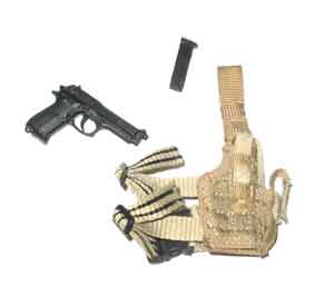 Play House Loose 1/6th Scale Modern M9 Pistol (w/Tan Holster & Extra Magazine) #PHL4-W001