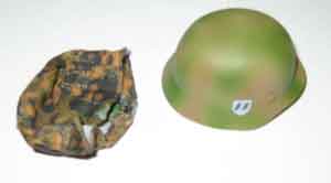 Soldier Story Loose 1/6th WWII German M35/40 Helmet-SS decals Camo w/Autumn Blurred Edge Cover #SSL1-H130