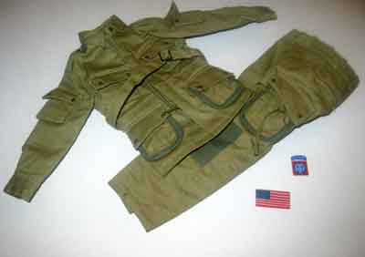 Soldier Story Loose 1/6th WWII USA M42 paratrooper Uniform w/82nd AB Patches #SSL3-U101