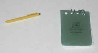 Soldier Story Loose 1/6th Pencil & Notepad (Green Pad) #SSL4-A301