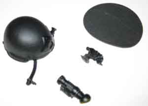Soldier Story Loose 1/6th MICH 2002 Helmet (Black w/PVS-14 & Mount) Modern Era #SSL4-H107