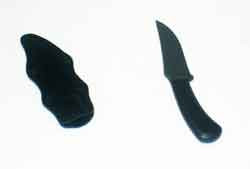 Soldier Story Loose 1/6th Boker Style Knife w/Sheath (Black) #SSL4-X055