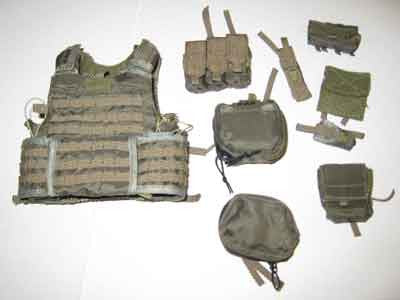 Soldier Story Loose 1/6th EBAV Vest w/Pouches (Ranger Green) #SSL4-Y250
