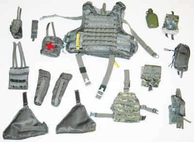 Soldier Story Loose 1/6th Helicopter Flightcrew Vest w/Pouches (Grey) #SSL4-Y850