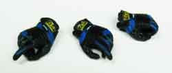 Soldier Story Loose 1/6th Gloved Hand Set (3x) Mechanix Black/Blue #SSNB-H200