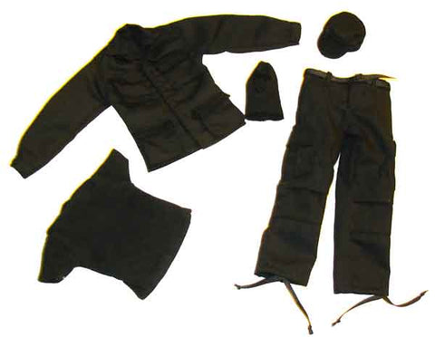 Toy Soldier 1/6th BDU Set - Black (w/Cap,Hood,Shirt) Modern Era #TS-422A