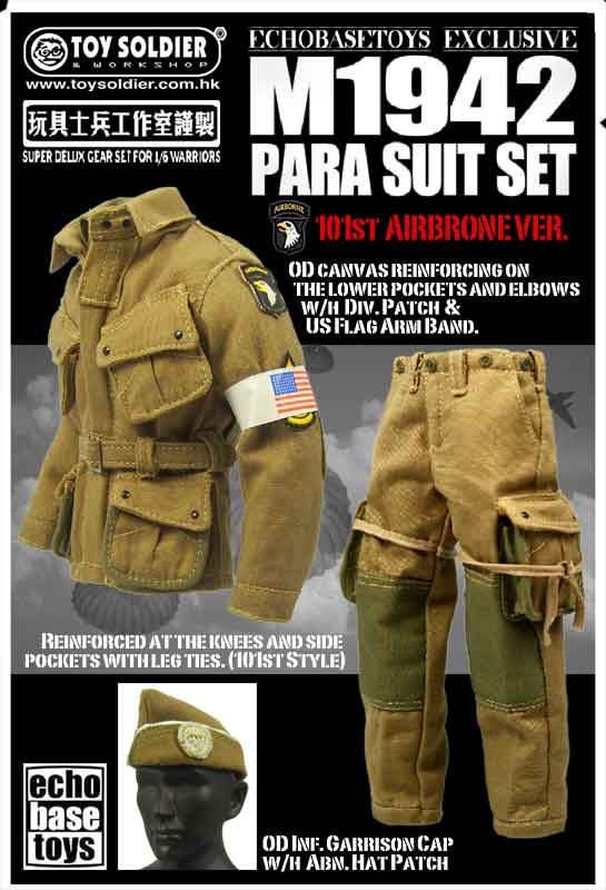 Toy Soldier 1/6th WWII US M1942 Para Suit Set (101st Airborne) #TS-550B