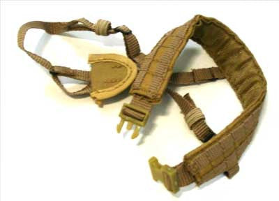 Toy Soldier Loose 1/6th MOLLE Duty Belt w/Suspenders Khaki Color Modern Era #TSL4-Y201